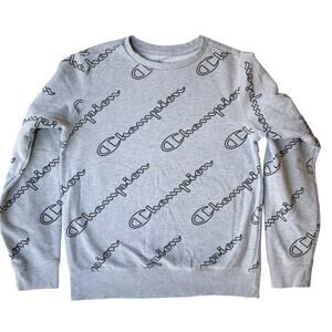 Champion Kid’s Long Sleeve Crewneck Sweatshirt size XL, Gray